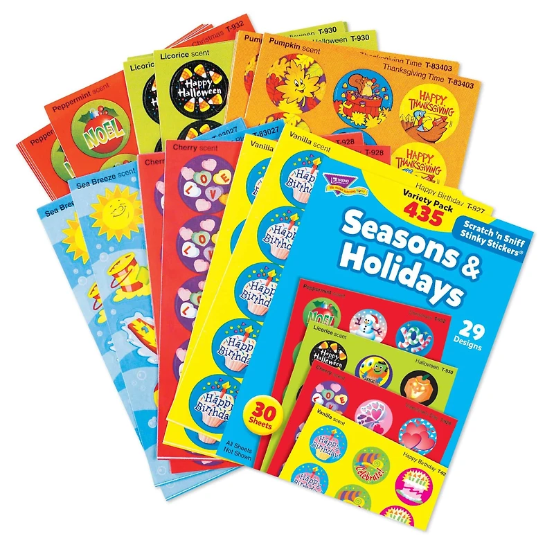 Trend Enterprises® Seasons & Holidays Scented Stickers Variety Pack