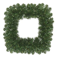 30" Pre-Lit Oregon Fir Christmas Square Wreath