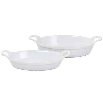 Martha Stewart White Oval Stoneware Baker Set