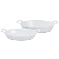 Martha Stewart White Oval Stoneware Baker Set