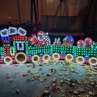 8.5ft. Holographic LED Lighted Motion Train Set Outdoor Christmas Decoration