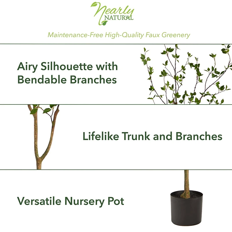 5ft. Minimalist Potted Citrus Artificial Tree