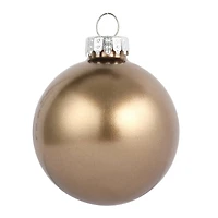 6 Pack 2.5" Brown Matte Glass Ball Ornaments by Ashland®