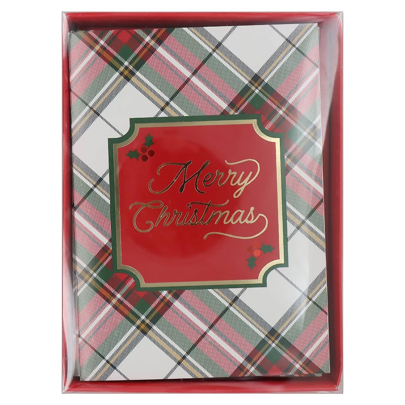 Merry Christmas Plaid Card & Envelope Set by Recollections™