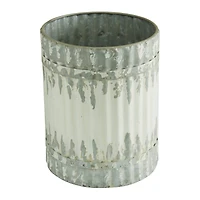 White Metal Farmhouse Decorative Jar Set