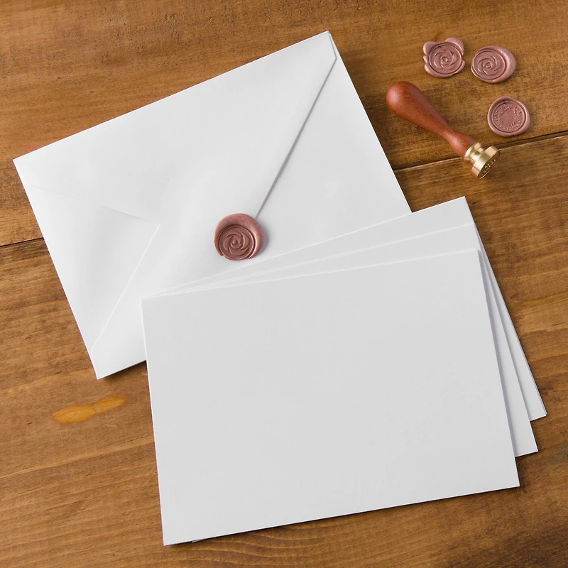 Sets of White Flat Cards & Envelopes by Recollections