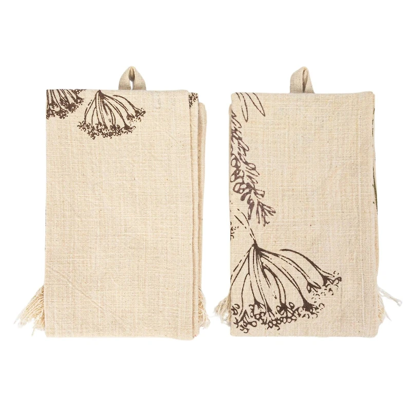 Hello Honey® Minimalist Flower Print Kitchen Towels, 2ct.