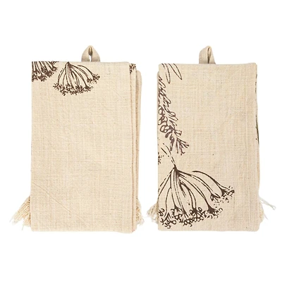 Hello Honey® Minimalist Flower Print Kitchen Towels, 2ct.