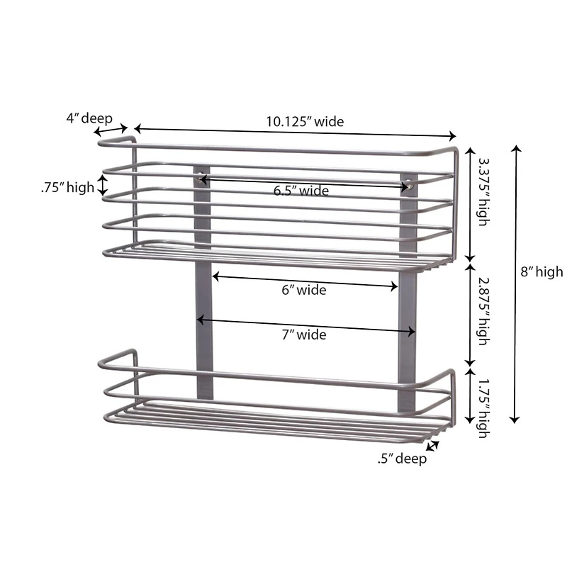 Household Essentials 2-Tier Door Mount Cabinet Organizer