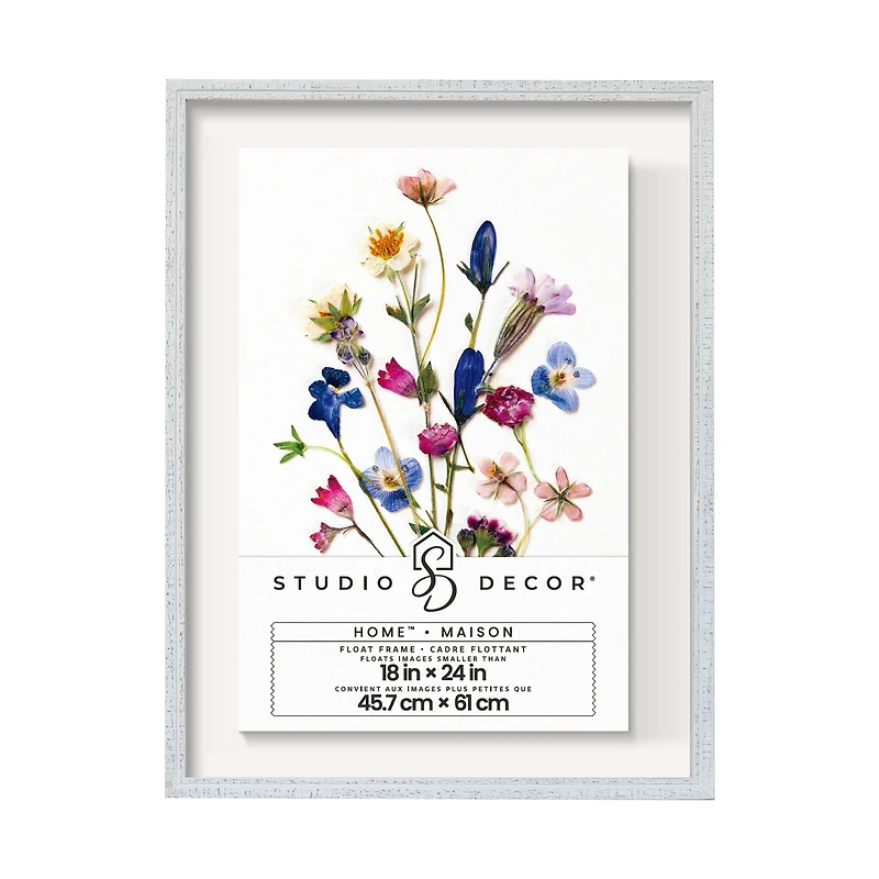 Home™ White Distressed Float Frame by Studio Décor