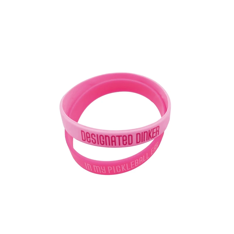 Assorted Pickleball Silicone Wrist Bands, 2pc. by Fab Finds