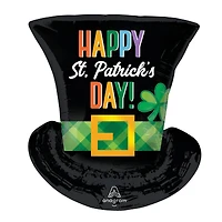 SuperShape XL® St. Patrick's Day Top Hat Foil Balloon