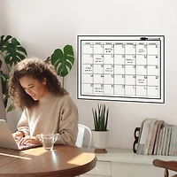 Wallpops White Monthly Dry Erase Calendar Decal