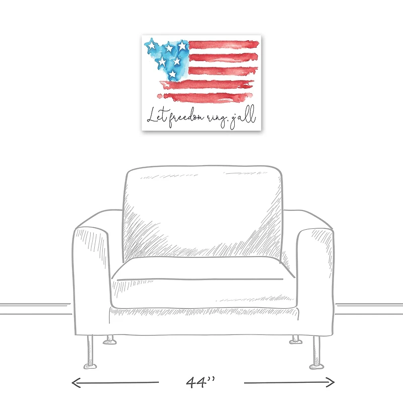 Let Freedom Ring Y'all Canvas Wall Art