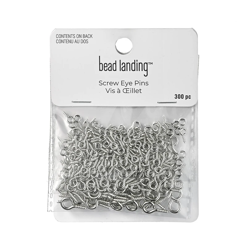 Rhodium Screw Eye Pins, 300ct. by Bead Landing™