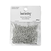 Rhodium Screw Eye Pins, 300ct. by Bead Landing™