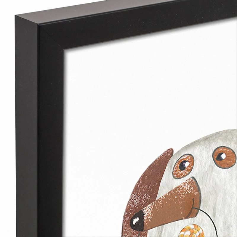 Boooo Doggie Black Framed Canvas Wall Art