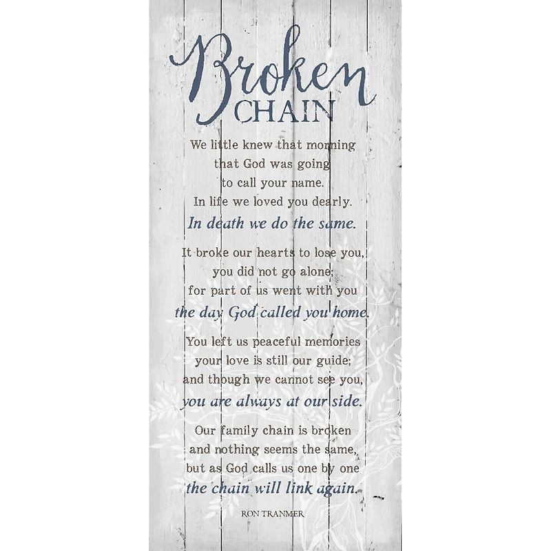 New Horizons Broken Chain Wood Plaque