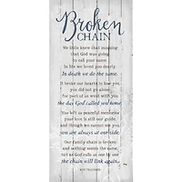 New Horizons Broken Chain Wood Plaque