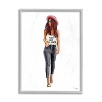 Stupell Industries Girl Power Phrase Fashionista Framed Wall Art