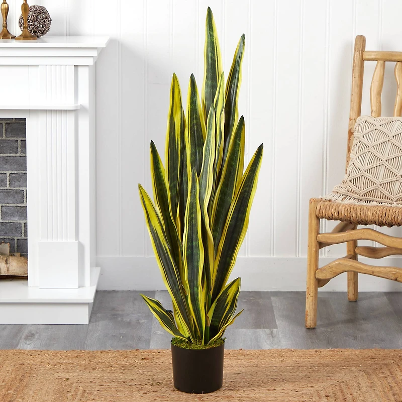 4ft. Potted Artificial Snake Plant