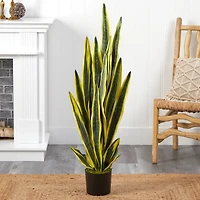 4ft. Potted Artificial Snake Plant