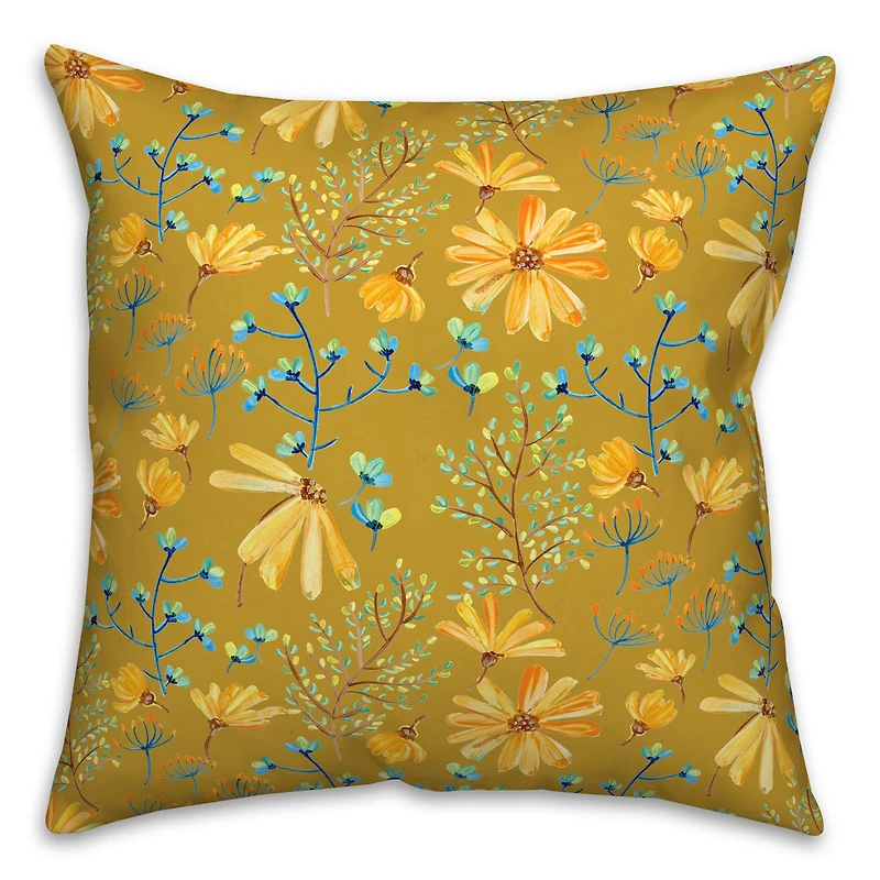 Flowers & Foliage Throw Pillow