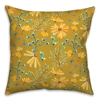 Flowers & Foliage Throw Pillow