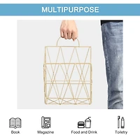 NEX™ Gold Wall-Mounted Metal Files Holder