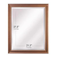 Antique Gold Classic Frame Rectangular Beveled Wall Mirror - 26" x 32"