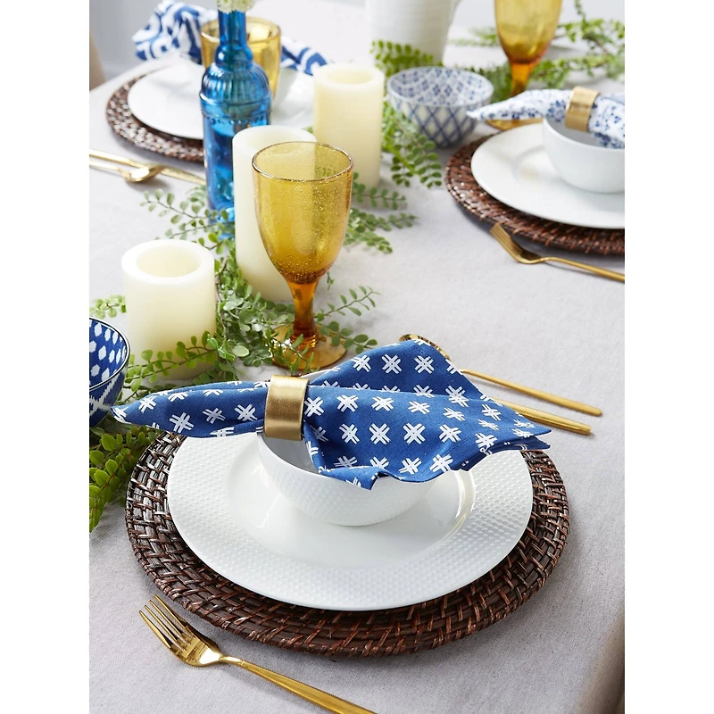 DII® Assorted Indigo Prints Napkin, 4ct.