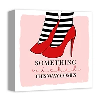 Something Wicked Red Heels Canvas Wall Art