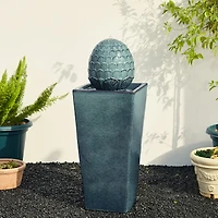 Glitzhome® 36" LED Artichoke Pedestal Ceramic Fountain