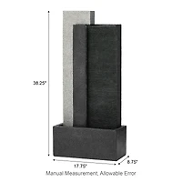 Glitzhome® 38.25" Modern LED Textured Surface Outdoor Floor Fountain