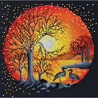 Abris Art Heron at Sunset Counted Cross Stitch Kit