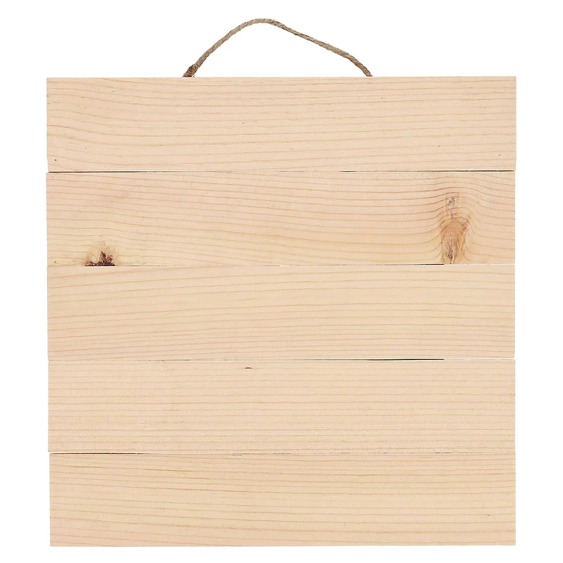 Good Wood by Leisure Arts 10" Slatted Square Plaque