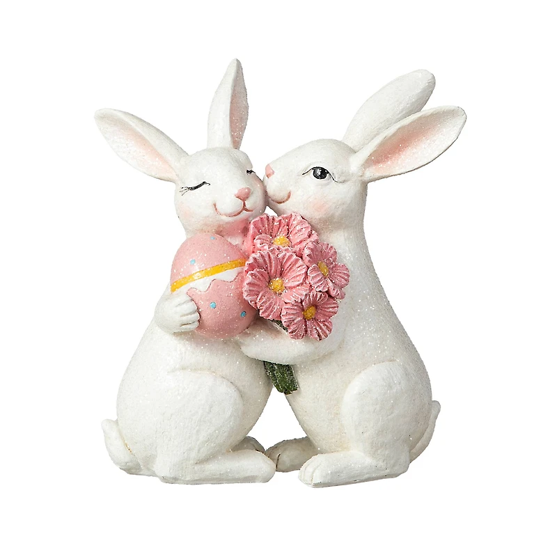 Glitzhome® 7" Easter Loving Bunny Table Décor