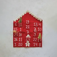 Hello Honey® 21.5" Gingerbread House Felt Advent Calendar Wall Hanging