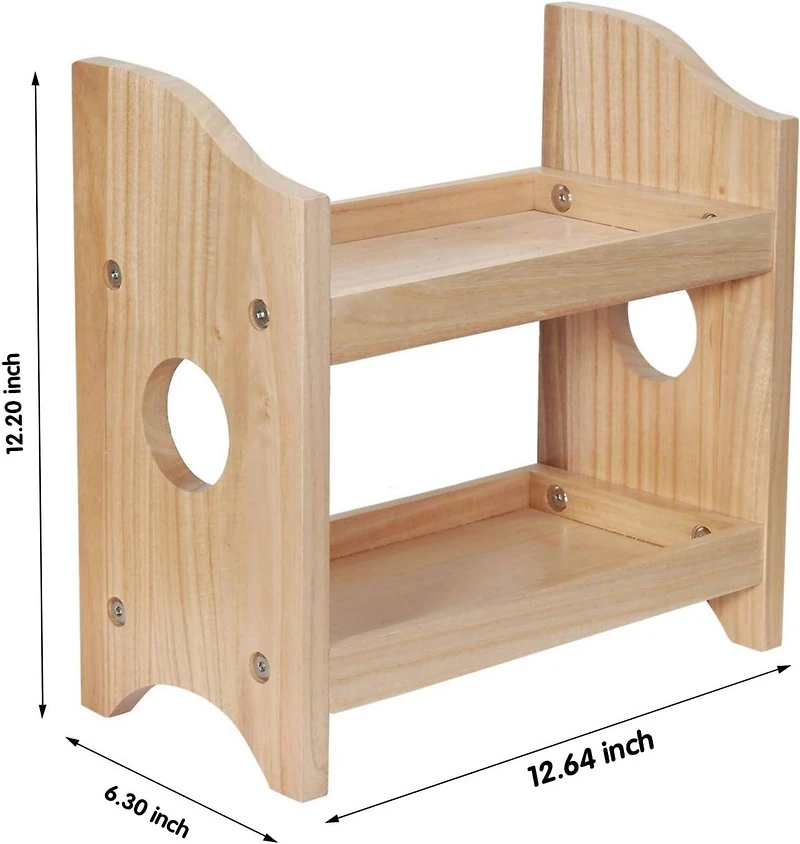 NEX™ 2-Tier Wood Spice Rack Countertop Organizer