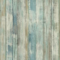 RoomMates Blue Distressed Wood Peel & Stick Wallpaper