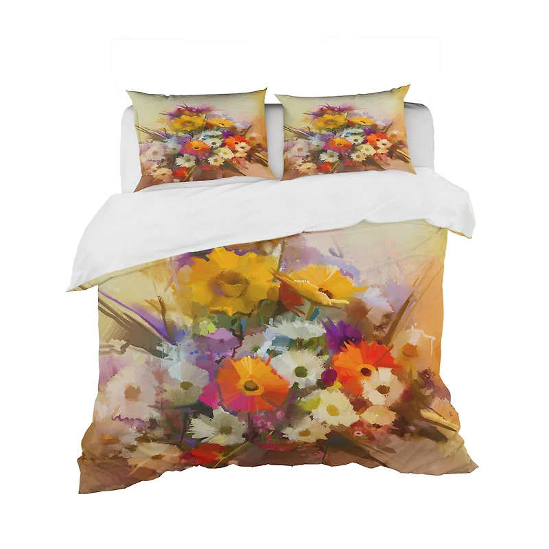 Designart 'Bouquet of Flowers' Traditional Bedding Set
