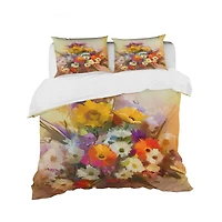 Designart 'Bouquet of Flowers' Traditional Bedding Set