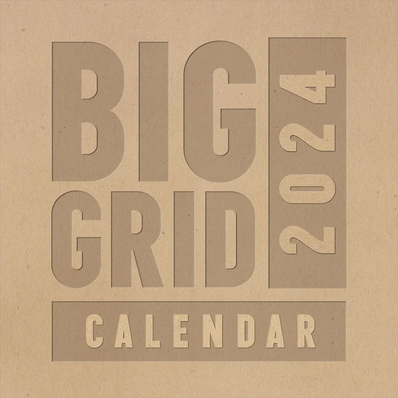 TF Publishing 2024 Big Grid - Kraft Wall Calendar