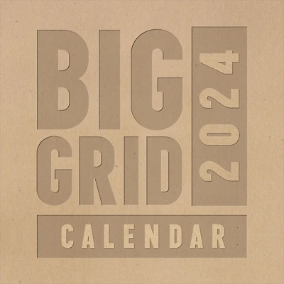 TF Publishing 2024 Big Grid - Kraft Wall Calendar
