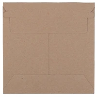 JAM Paper 6" x 6" Brown Kraft Flat Photo Mailer Peel & Seal Closure Envelopes, 6ct.