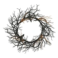 24" Black Bat Wreath by Ashland®