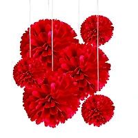 12 Packs: 6 ct. (72 total) Red Paper Pom Poms by Celebrate It™