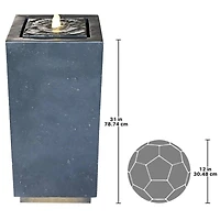 Design Toscano Modern Columnar Bubbling Garden Fountain