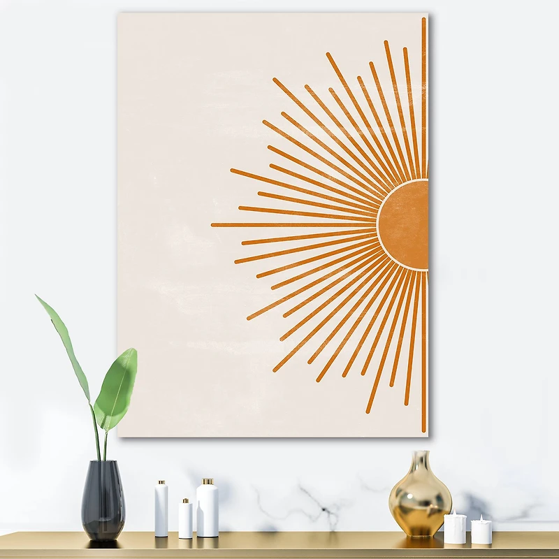Designart - Orange Sun Print I