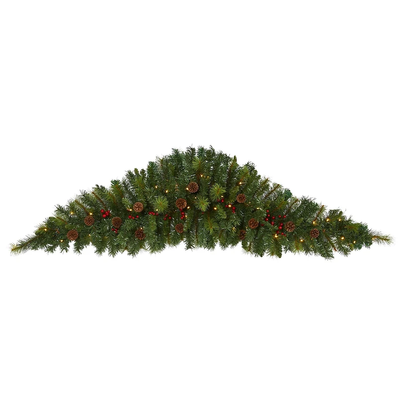6ft. Pre-Lit Berry & Pinecone Artificial Christmas Swag